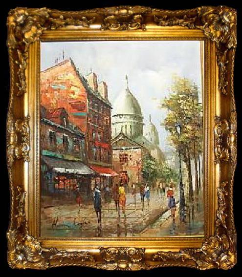 framed  unknow artist Henri Royer Vue sur Montmartre, ta009-2